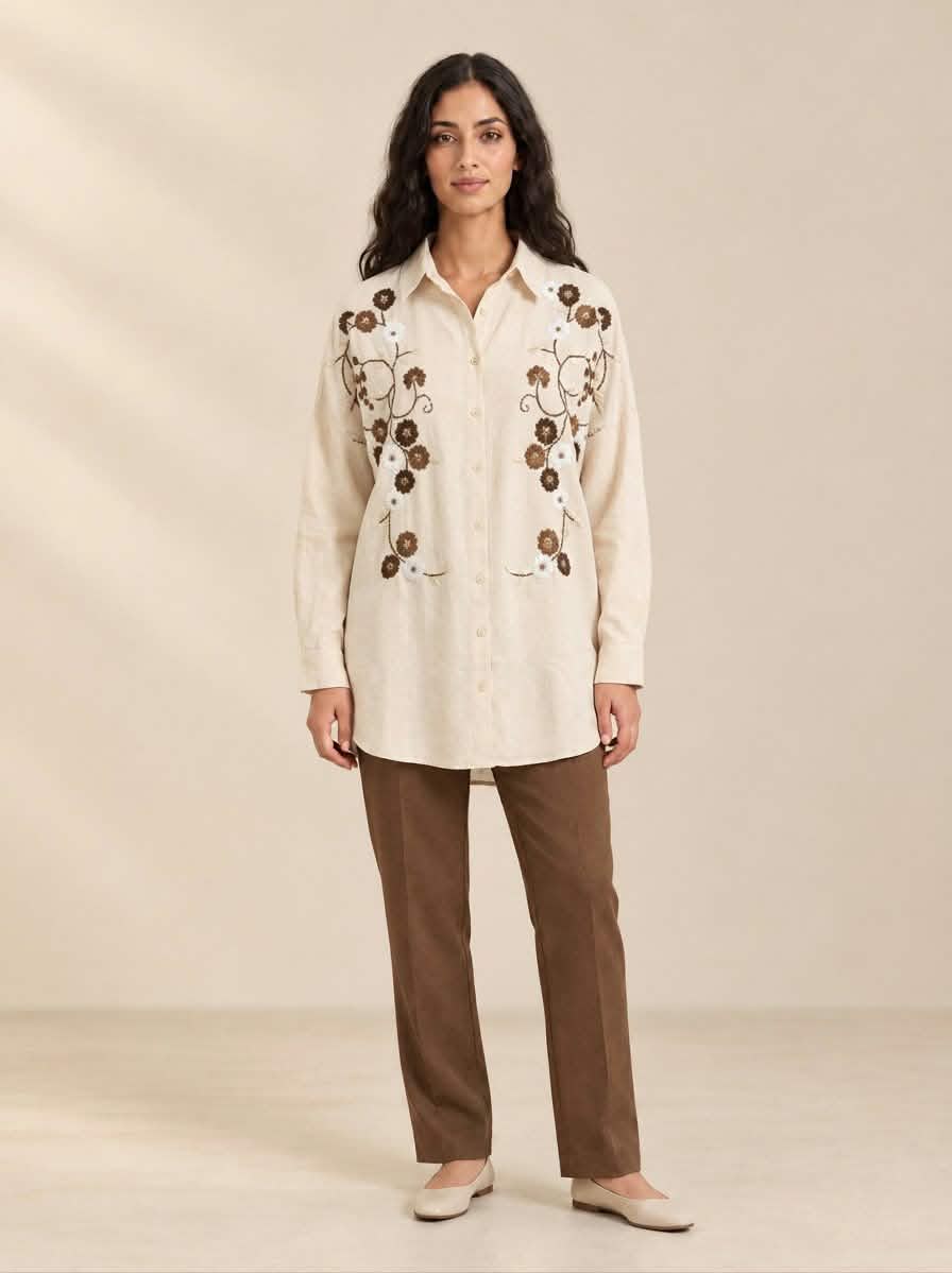 Oversized Floral Vine Tunic