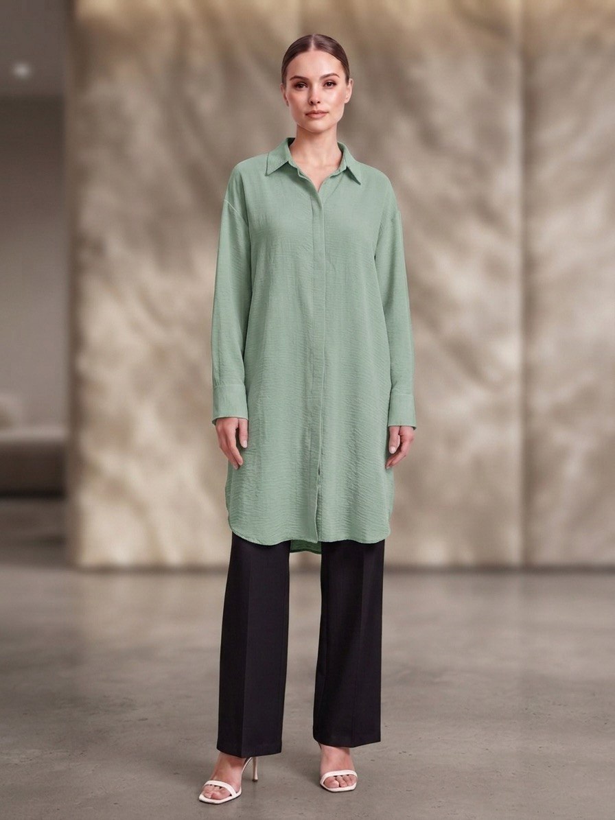 The Hidden Buttons Aerobin Long Shirt