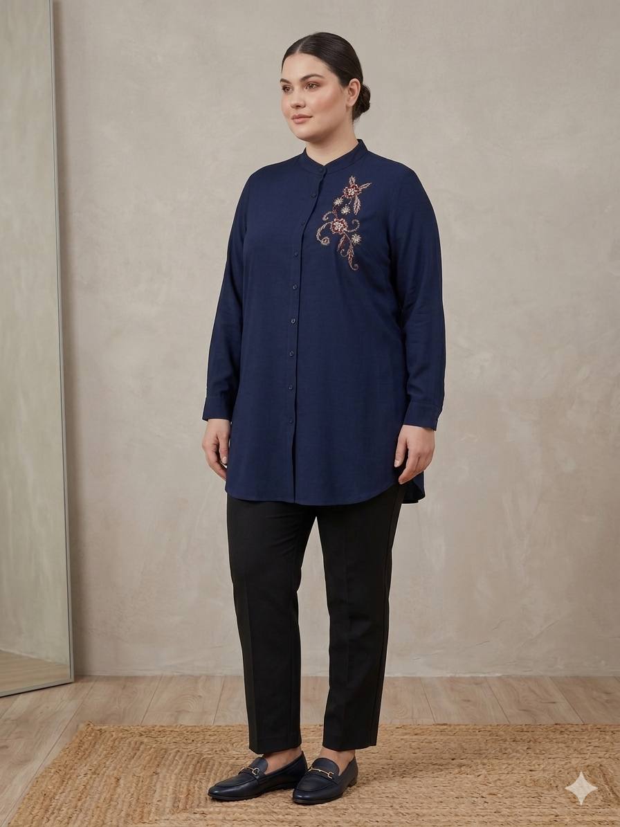Modest Embroidered shirt
