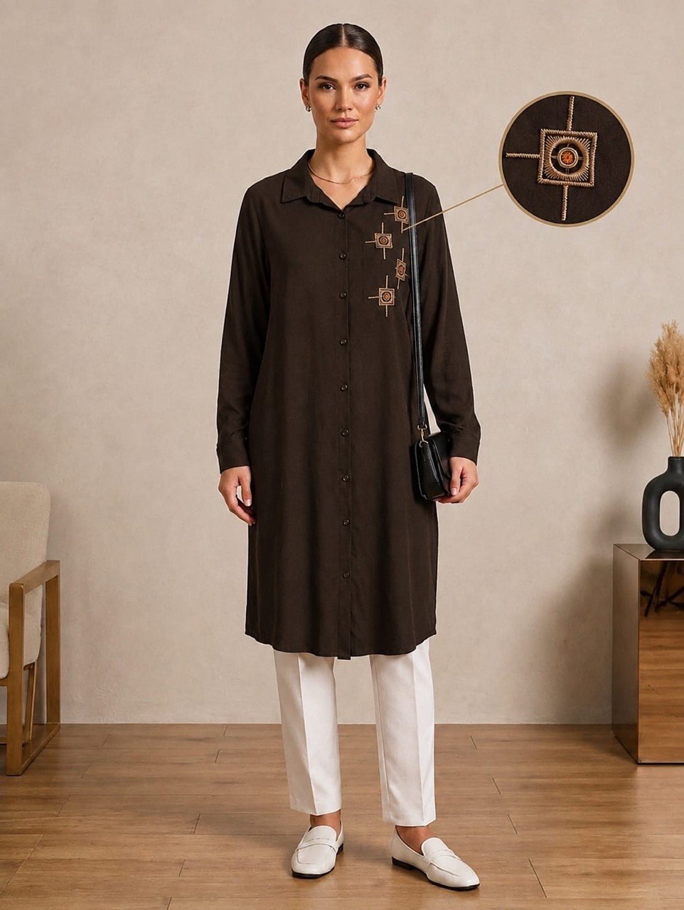 Viskos Patterned Losange Shirt
