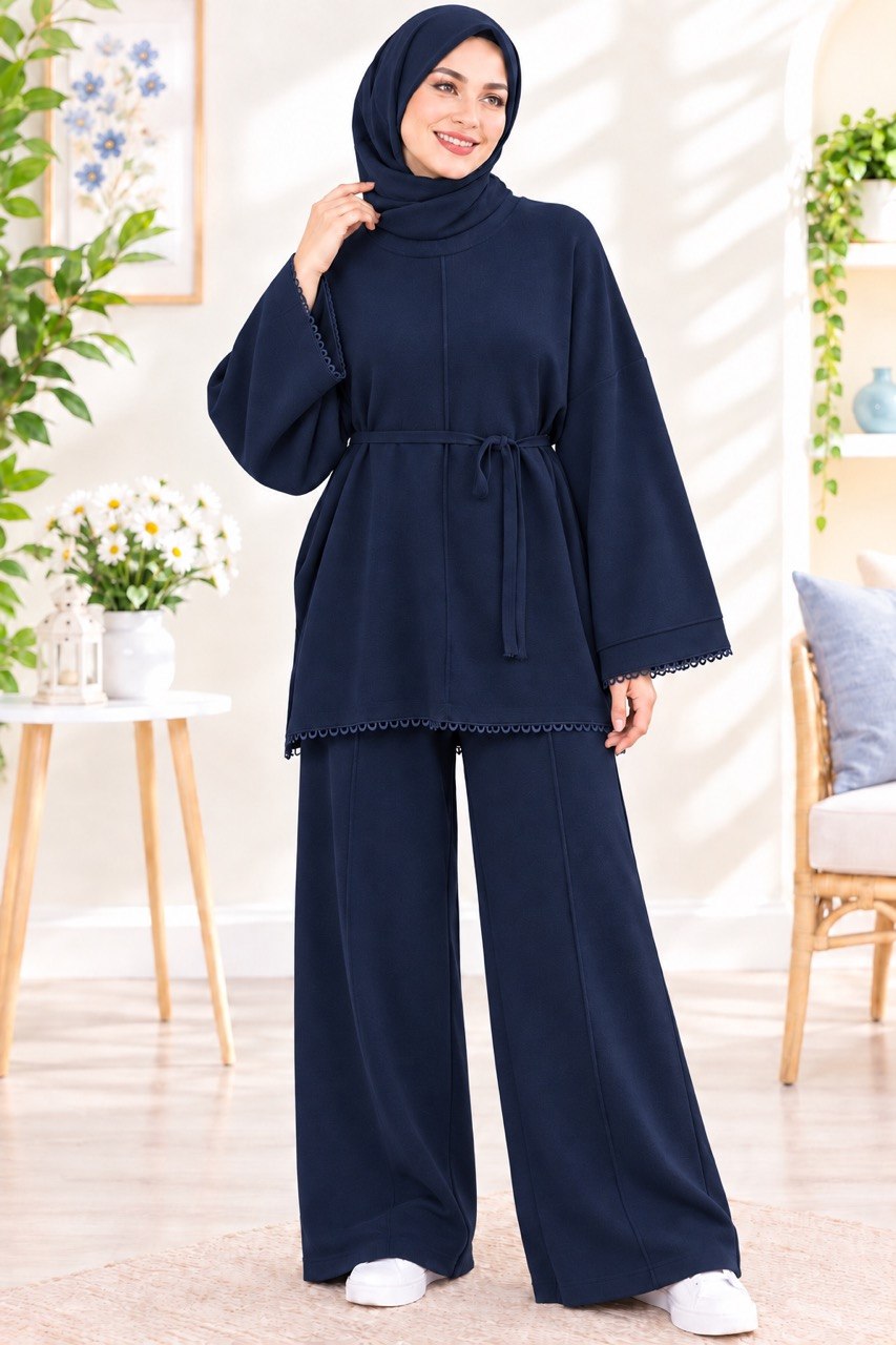 Elegance Belted Knit Outfit
