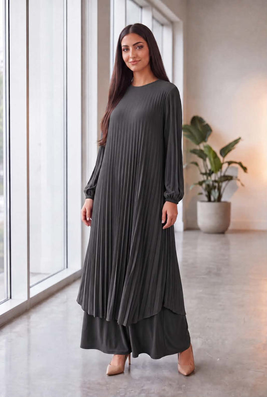 Modest flowy Two-Piece Casual Skirt Set