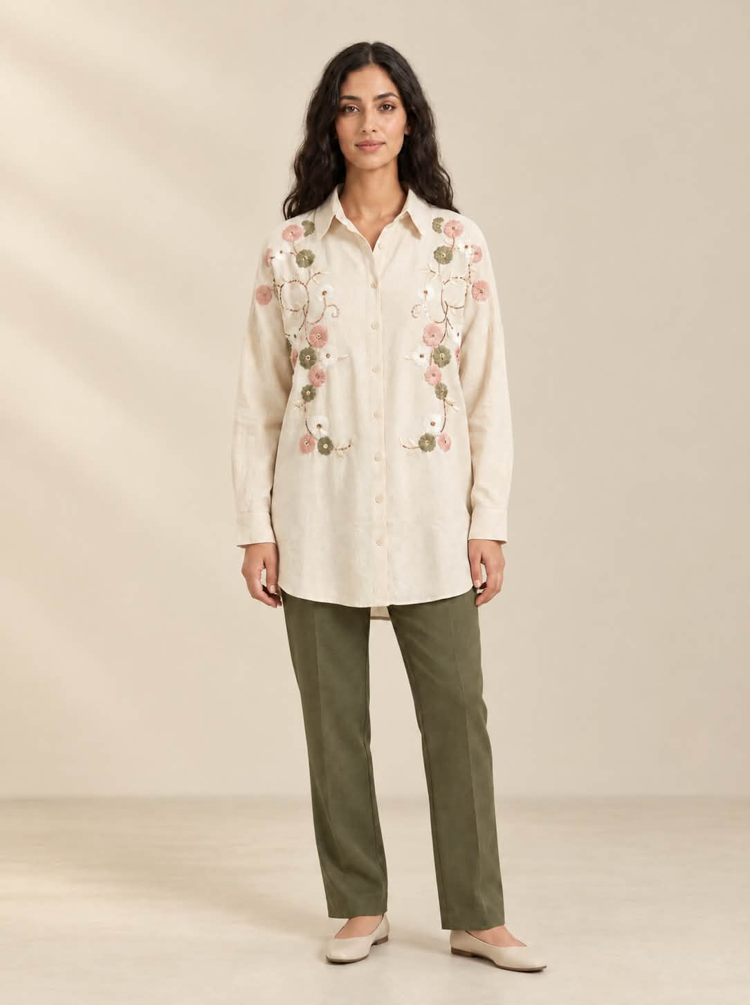 Oversized Floral Vine Tunic