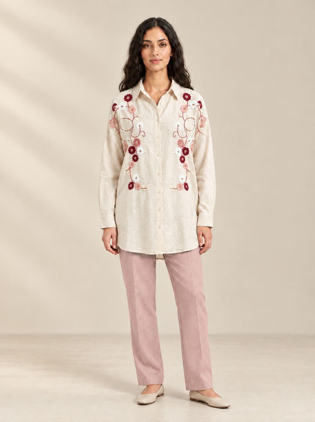 Oversized Floral Vine Tunic