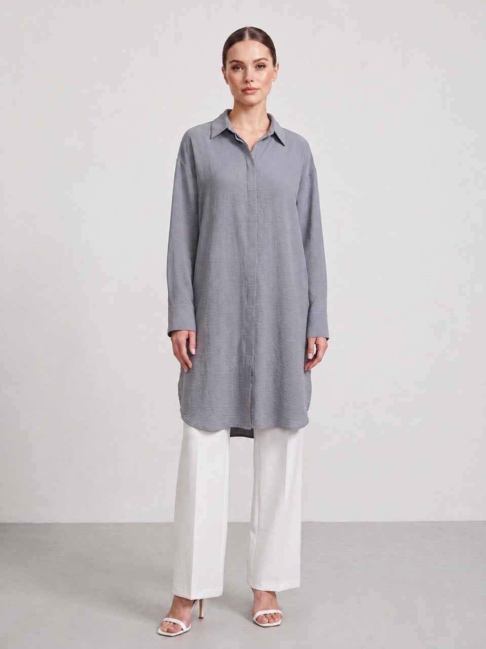 The Hidden Buttons Aerobin Long Shirt