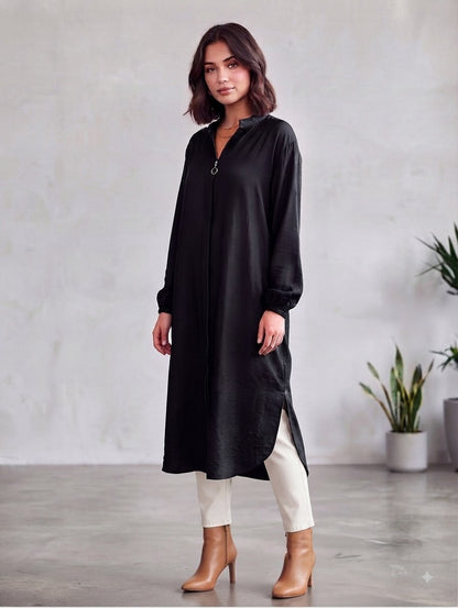 Longline Zip-Front Tunic