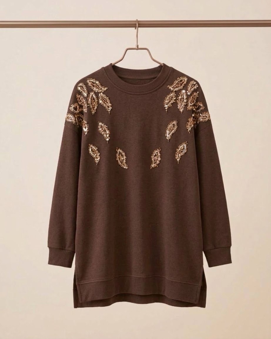 Chocolate Embellished Sweatshirt