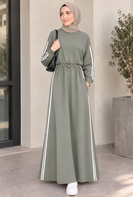 Z&M Two-Piece Sporty Stripe Dress