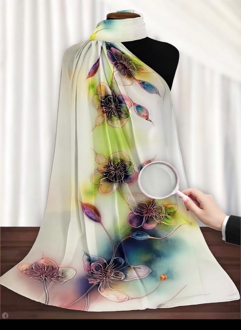 Crepe Chiffon With Different Pattern