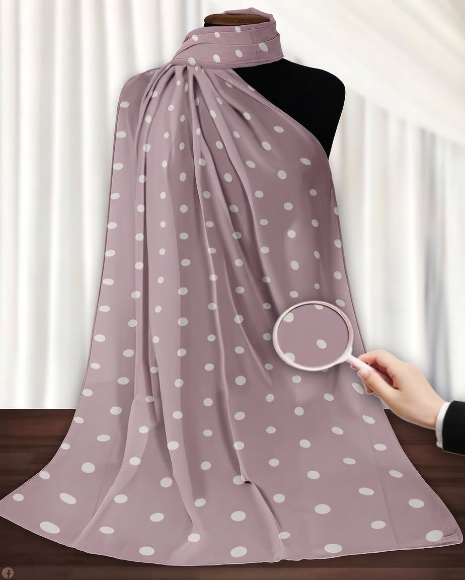 Crepe Chiffon With Dot Pattern
