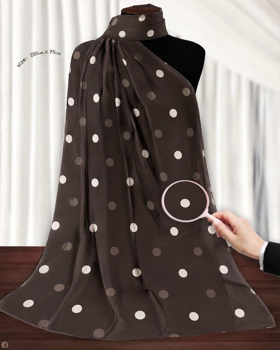 Crepe Chiffon With Dot Pattern