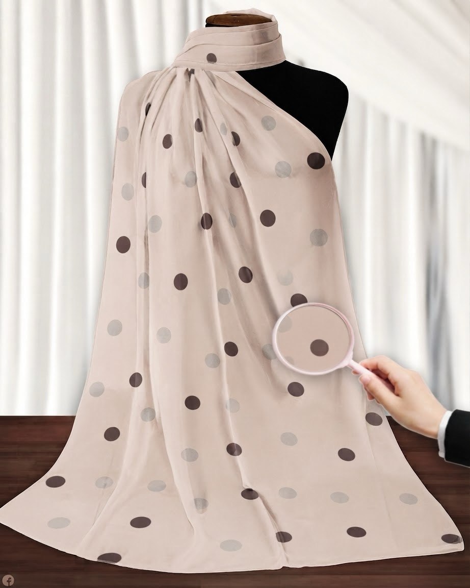 Crepe Chiffon With Dot Pattern