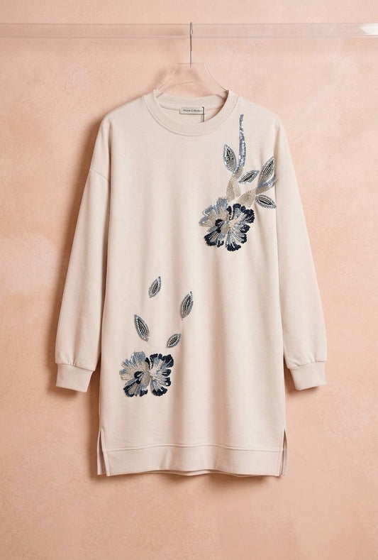 Frosty Blue Bloom Blouse