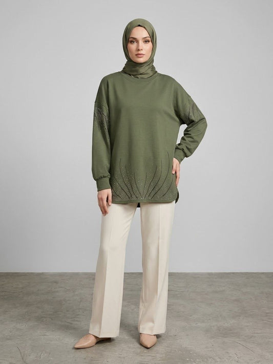 Crystal Line Embellished Top
