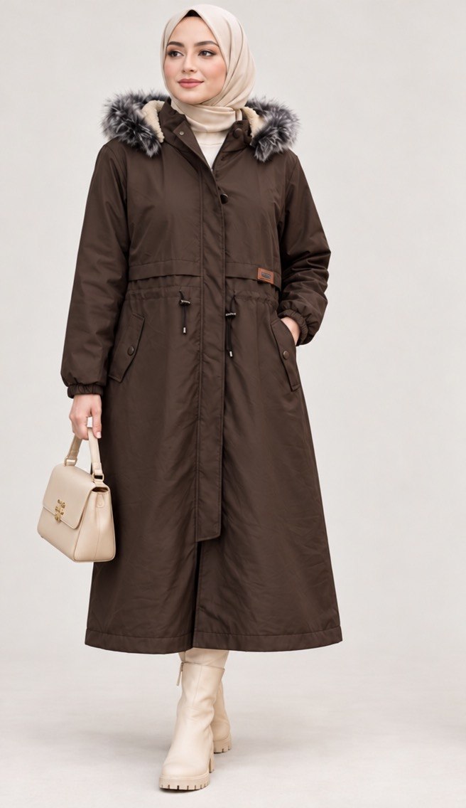 Detachable-Hood Padded Jacket with 4 Colors