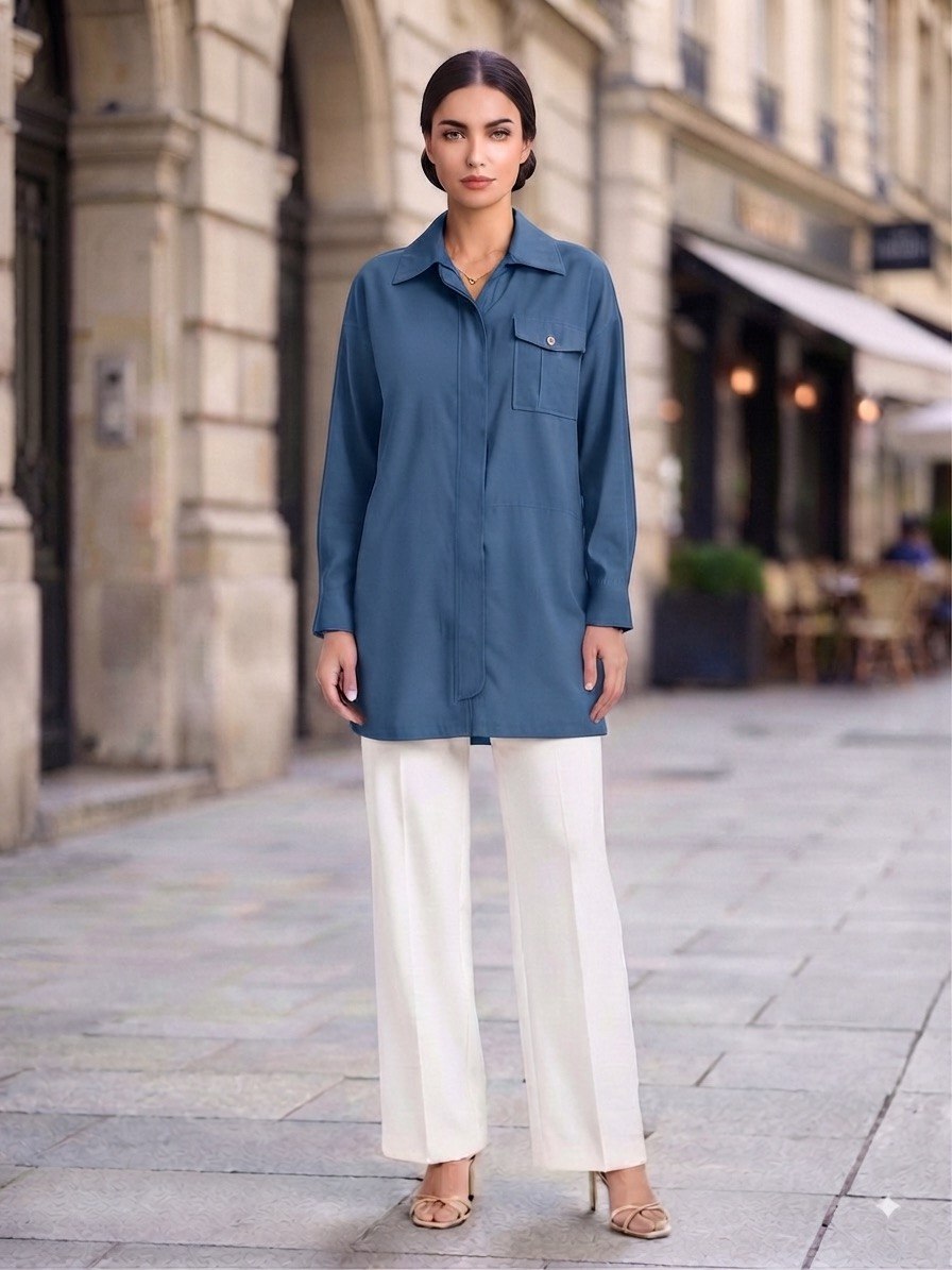 Hidden-Zip Tunic