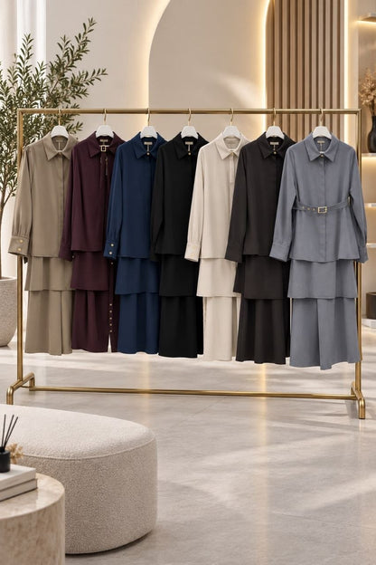 Belted Urban Elegance Set