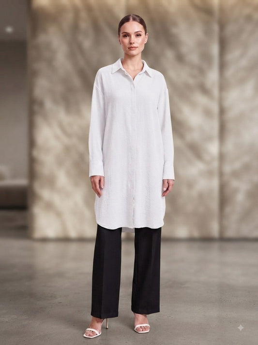 The Hidden Buttons Aerobin Long Shirt