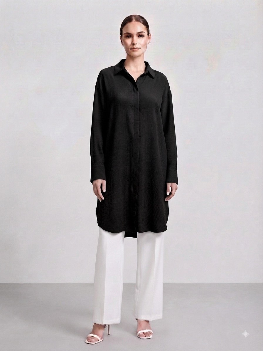 The Hidden Buttons Aerobin Long Shirt