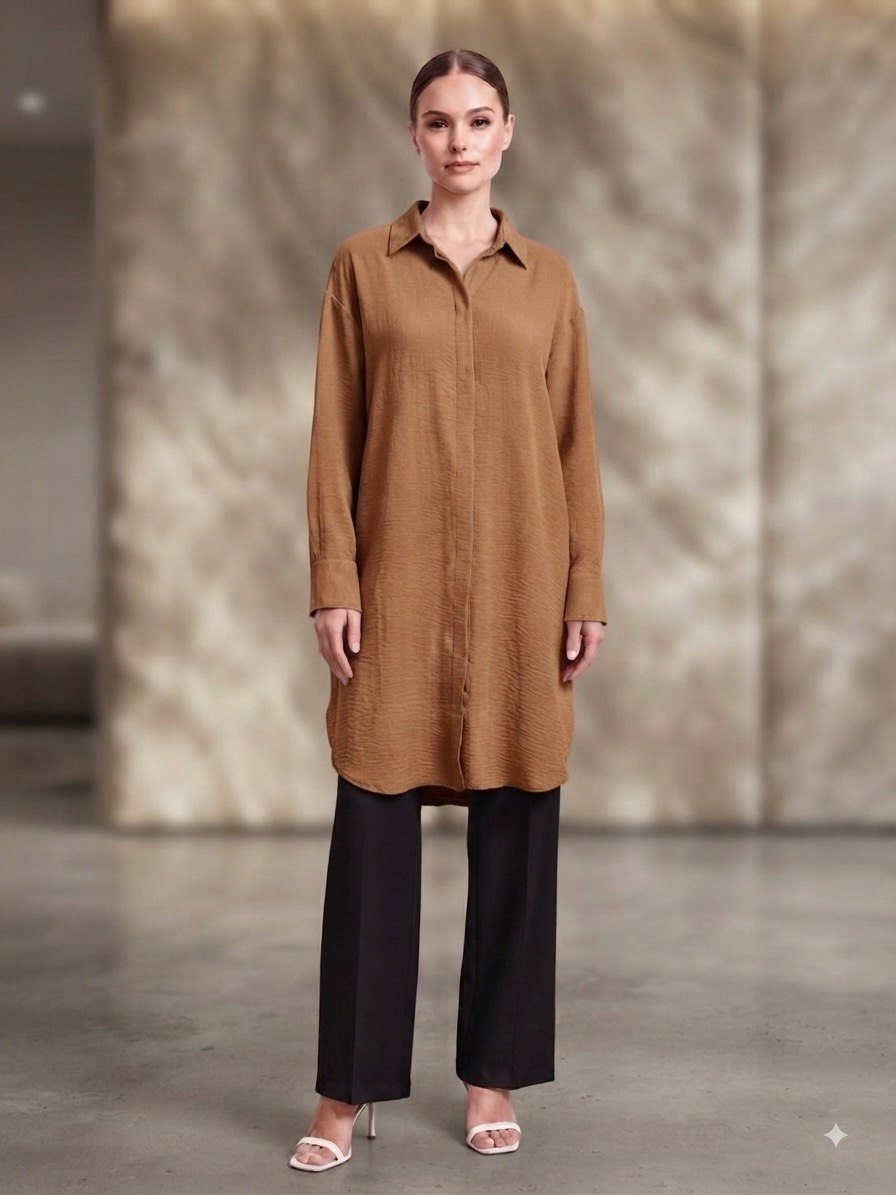 The Hidden Buttons Aerobin Long Shirt