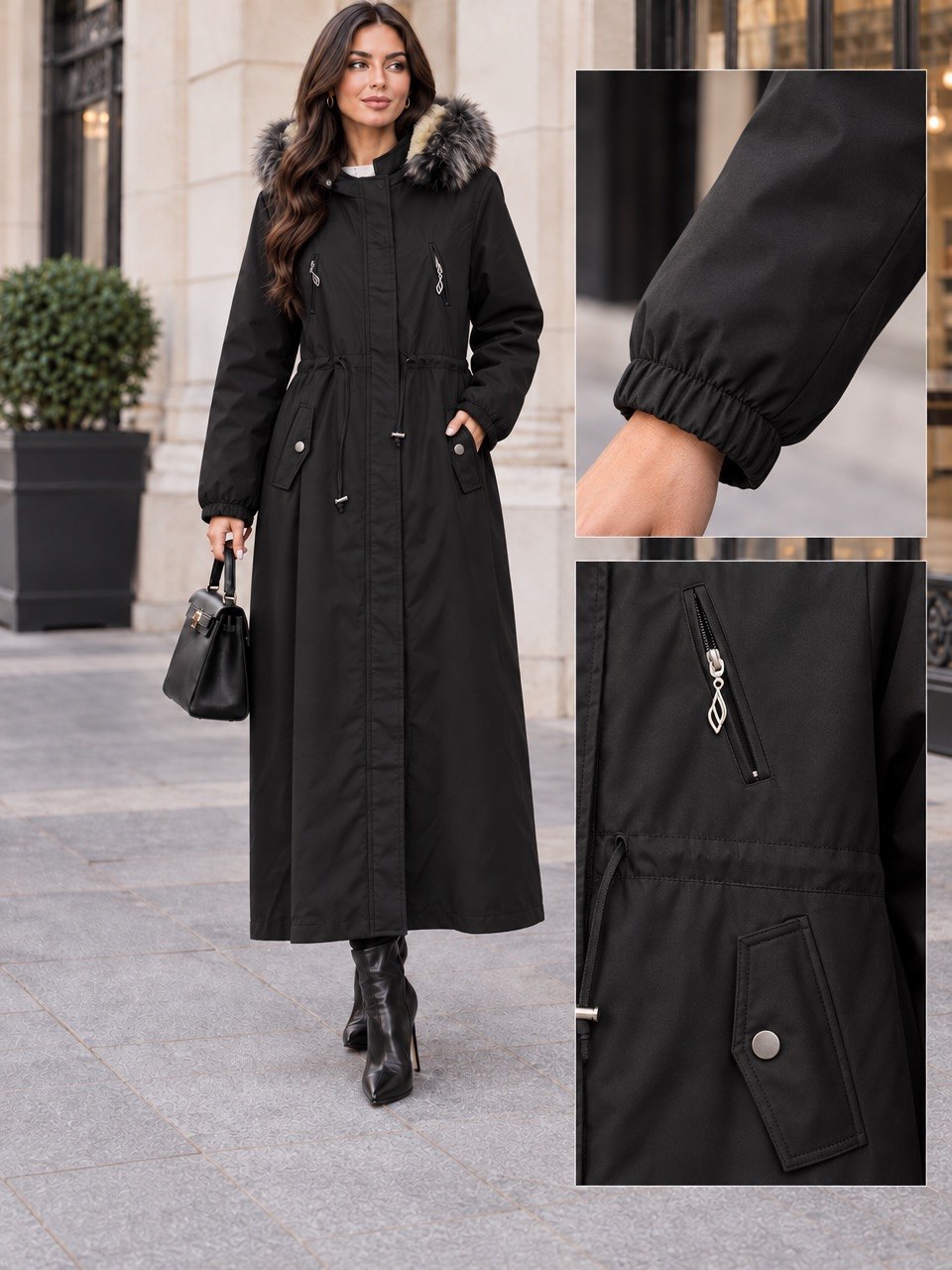 Full-Zip & Button-Front Fleece-Lined with Detachable Hoodie Jacket