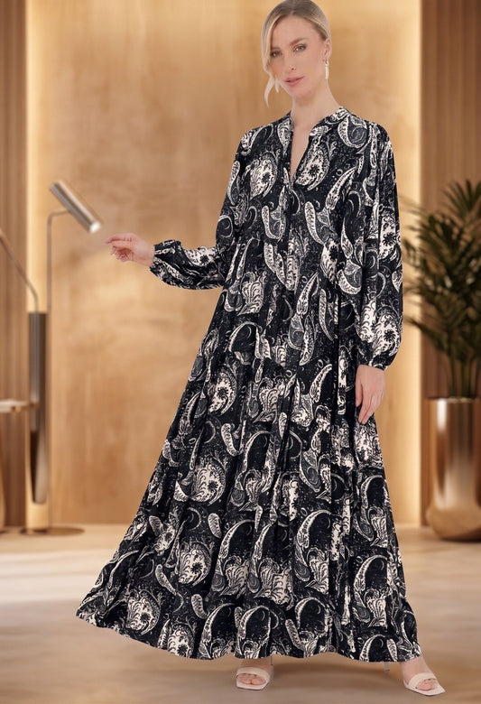 Monochrome Maxi Dress
