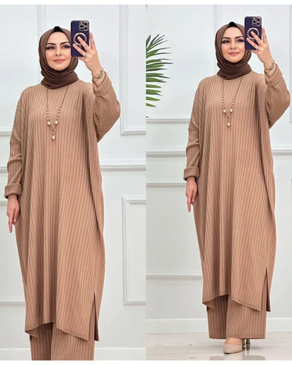 pull shirt et pentalon confortabe en tricot