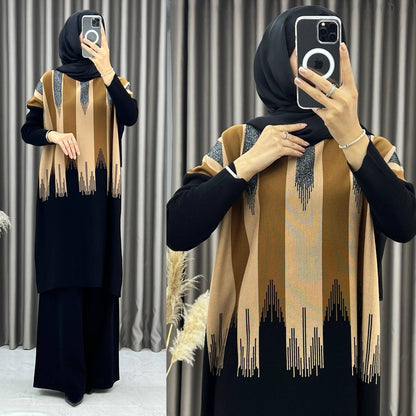 Pull tricote ample et pentalon