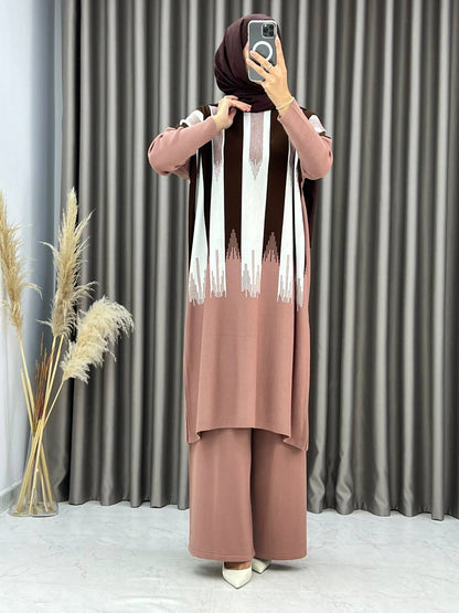 Pull tricote ample et pentalon