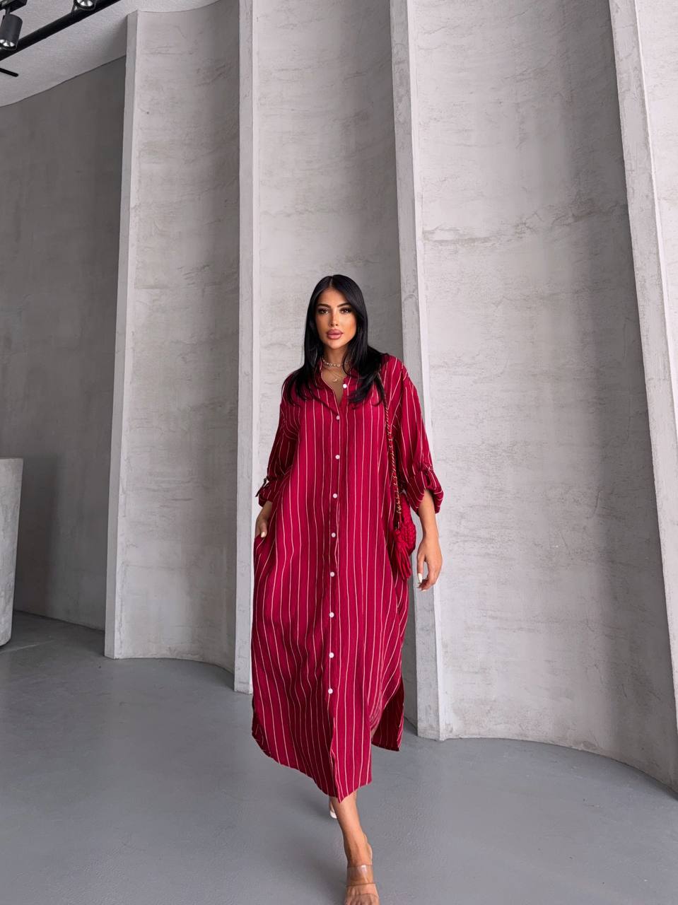 Relaxes Striped Tunic Dress