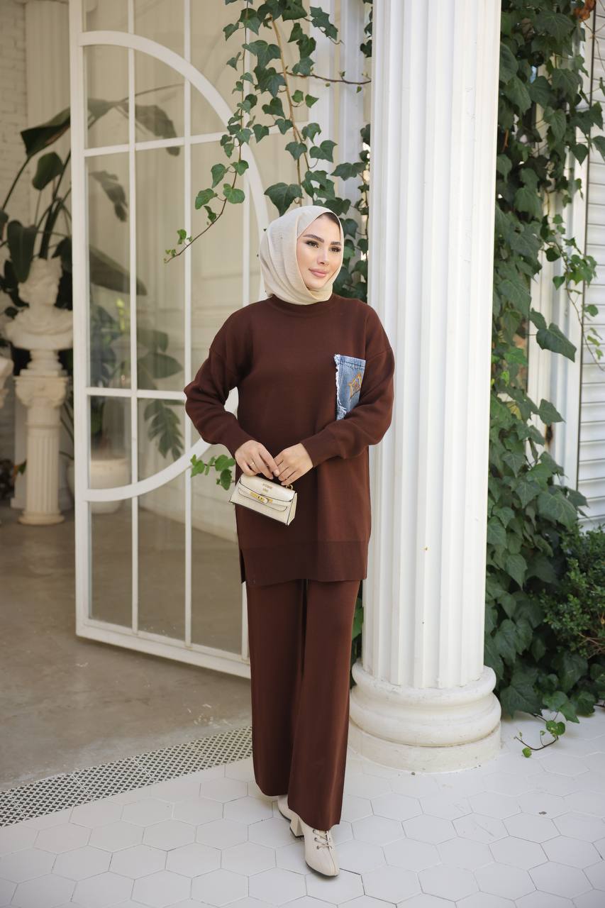 Ensemble chandail avec poche en jeans