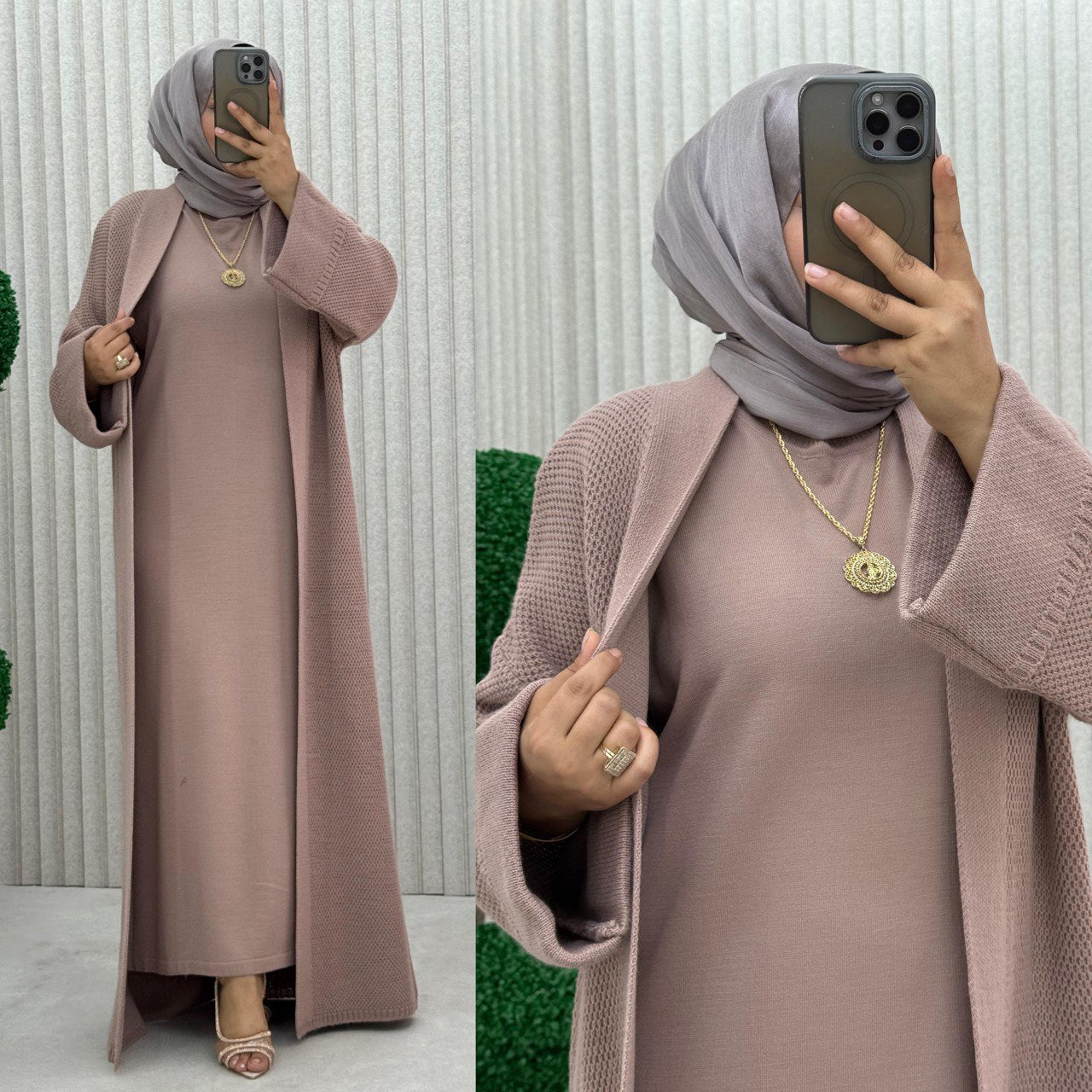 Cardigan ouvert a mailles amples et laches