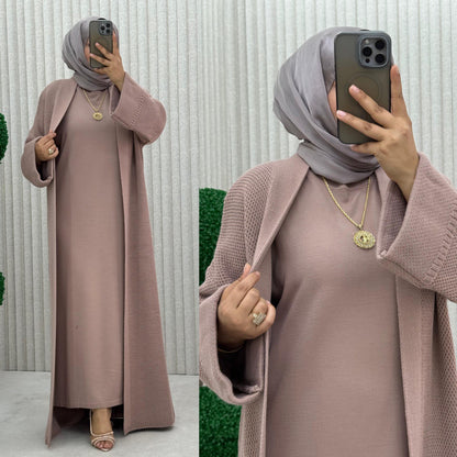 Cardigan ouvert a mailles amples et laches