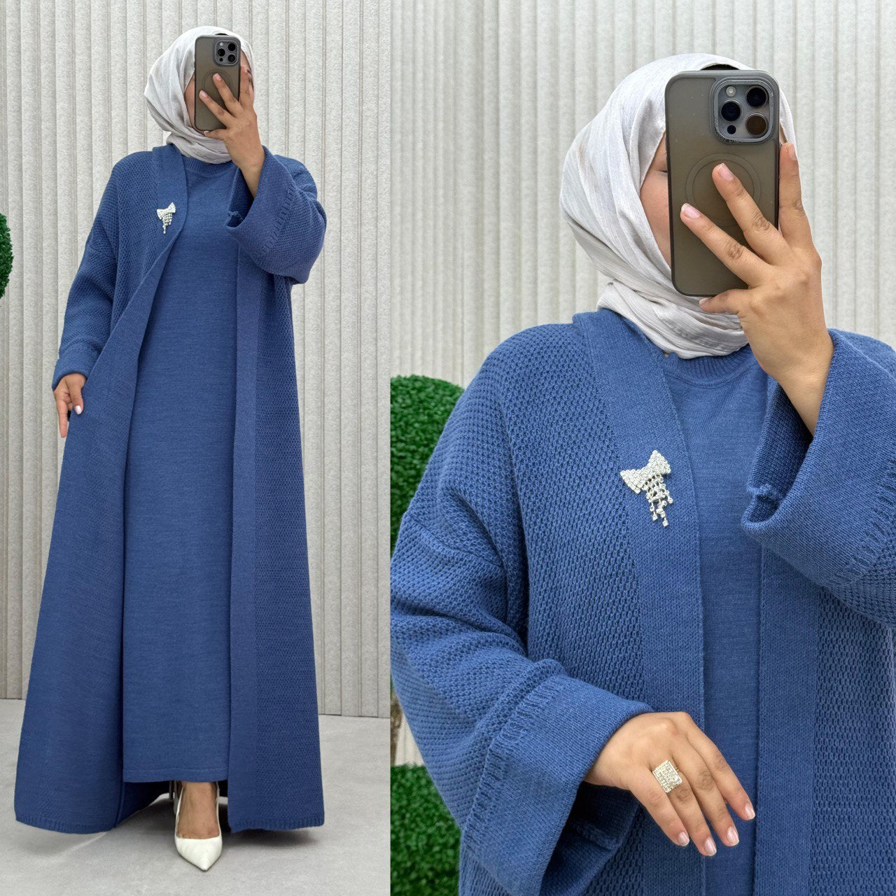 Cardigan ouvert a mailles amples et laches