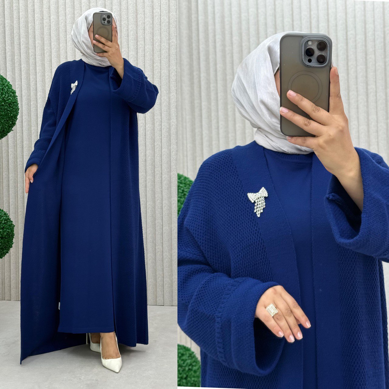 Cardigan ouvert a mailles amples et laches