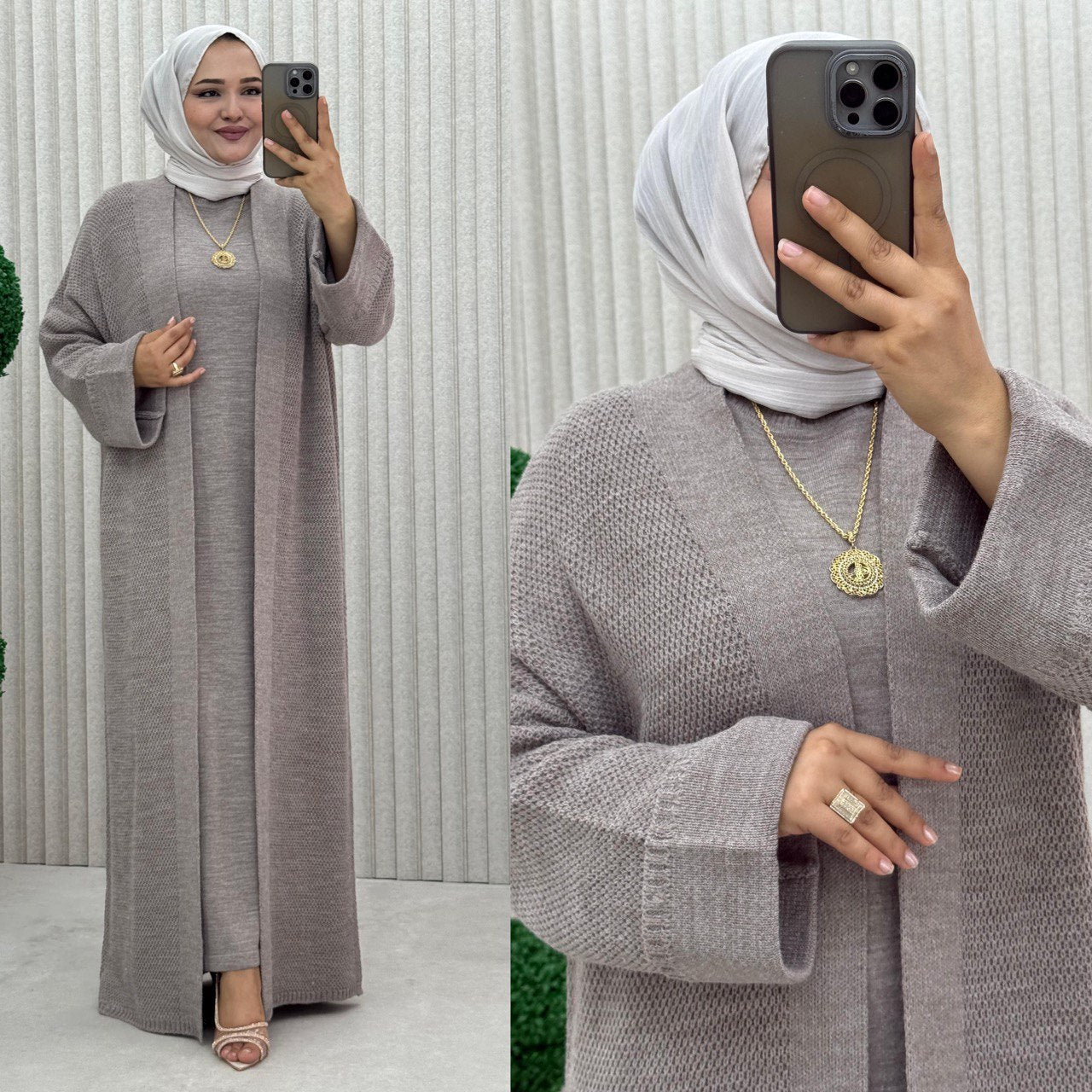 Cardigan ouvert a mailles amples et laches