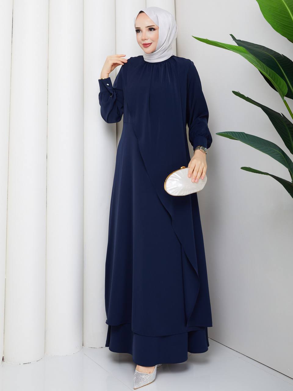 Elegant Two-Piece Set .Long Top and matching skirt for a refined , modest look " Ramadan Collection "
