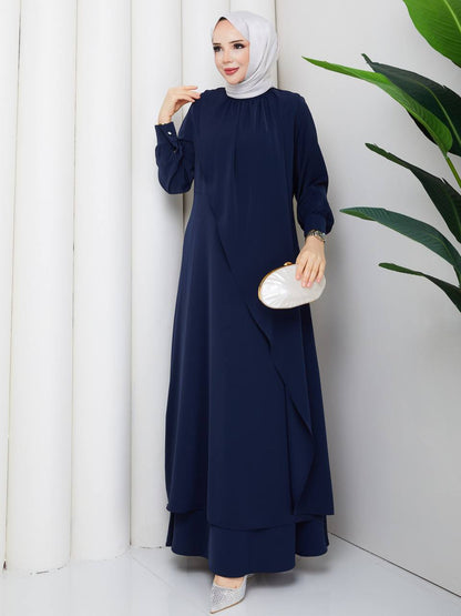 Elegant Two-Piece Set .Long Top and matching skirt for a refined , modest look " Ramadan Collection "