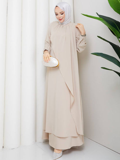 Elegant Two-Piece Set .Long Top and matching skirt for a refined , modest look " Ramadan Collection "