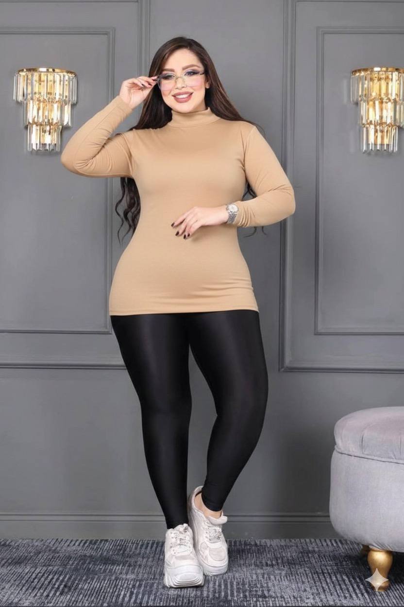 High neck Long sleeve body contoured fit