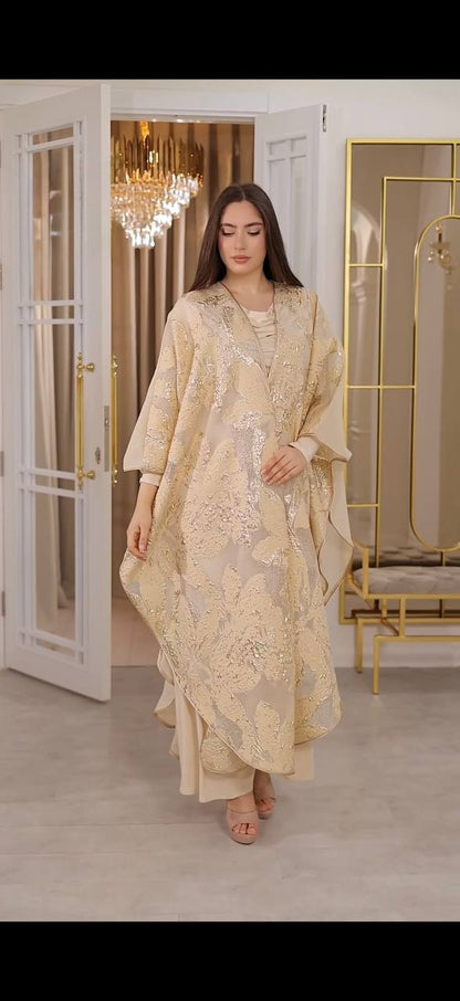 Royal Gold Kimono / Abaya  ( Outer Piece only )