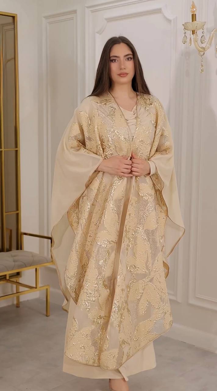 Royal Gold Kimono / Abaya  ( Outer Piece only )