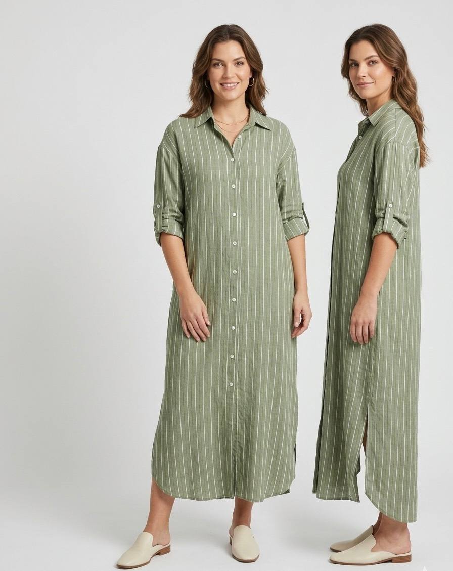 Relaxes Striped Tunic Dress