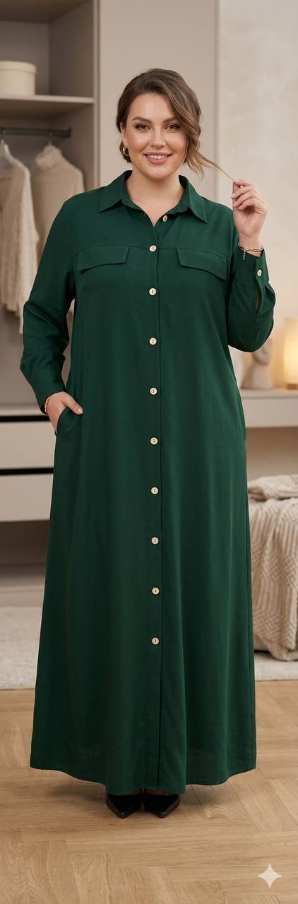 Modest Maxi Shirt Dress