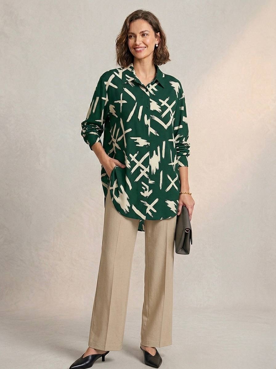 Tunic Long shirt with Graffiti pattern