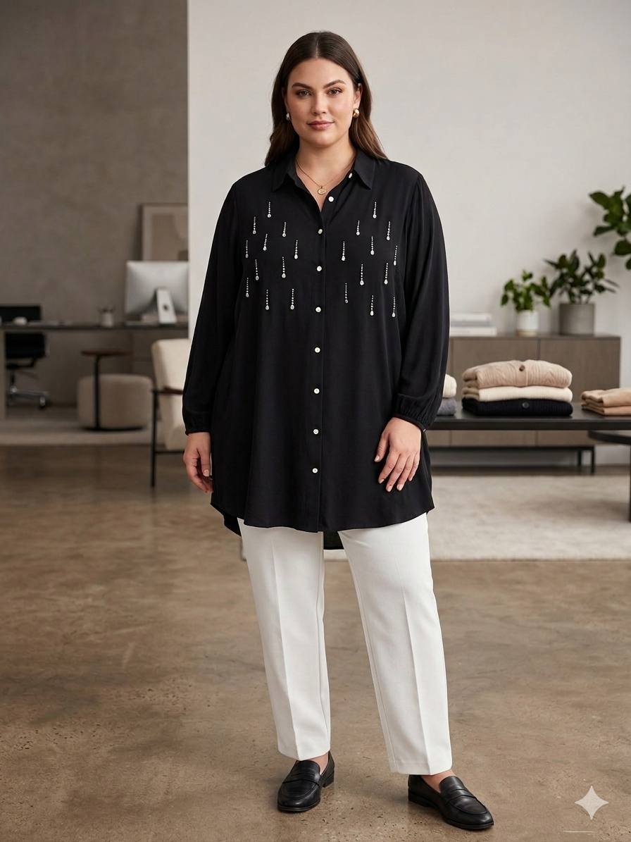 Crystal Detail Button up shirt