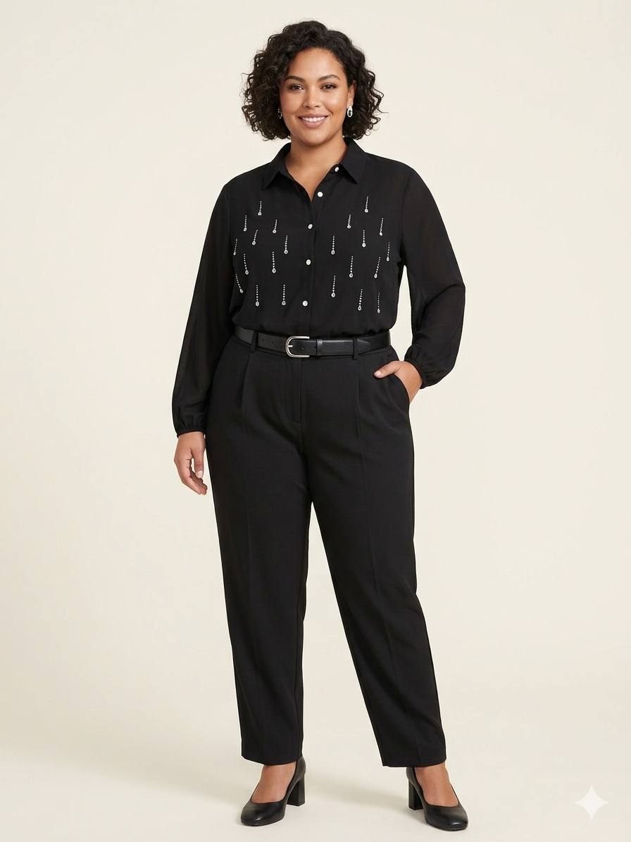 Crystal Detail Button up shirt
