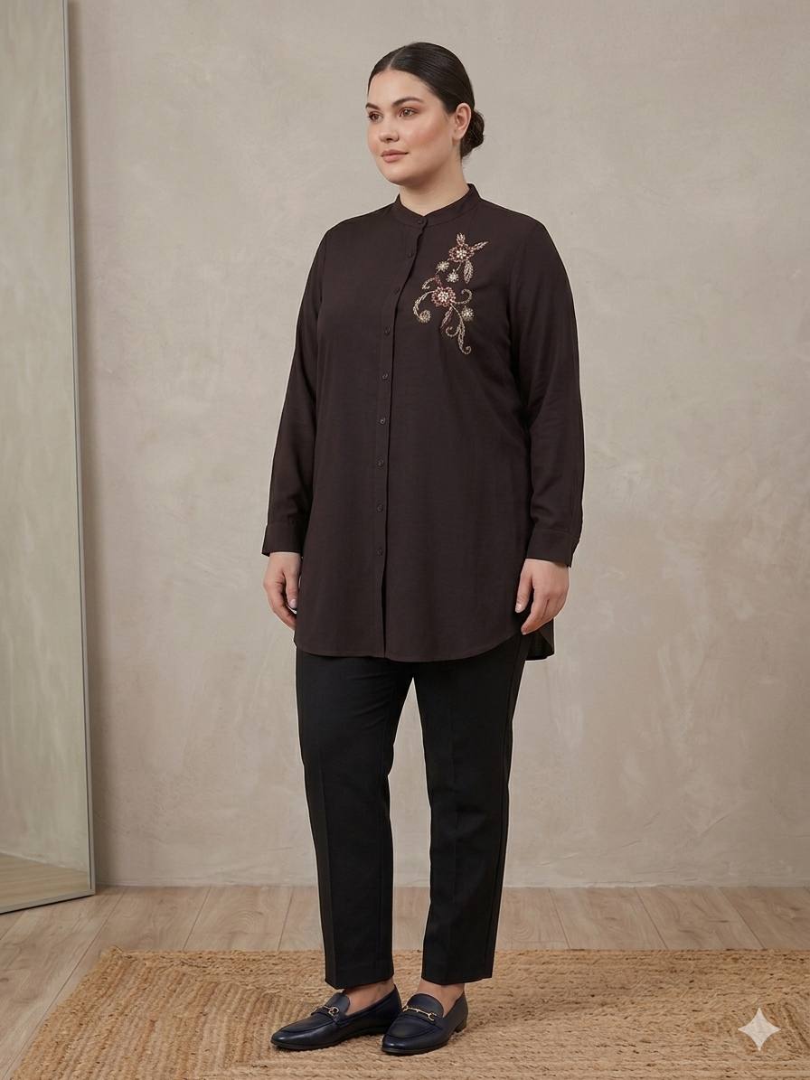 Modest Embroidered shirt