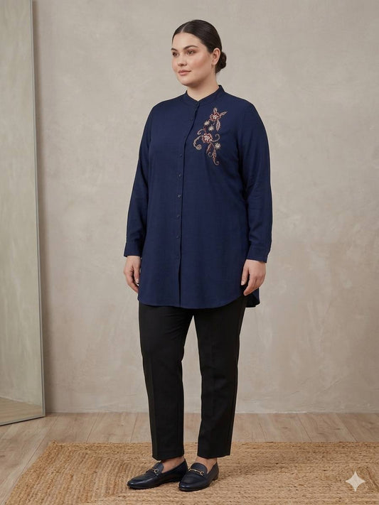 Modest Embroidered shirt