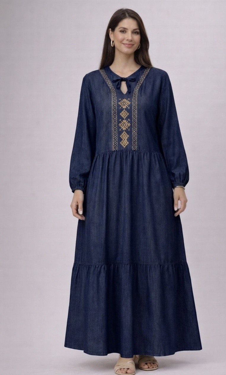 Relaxed Embroidered Dress